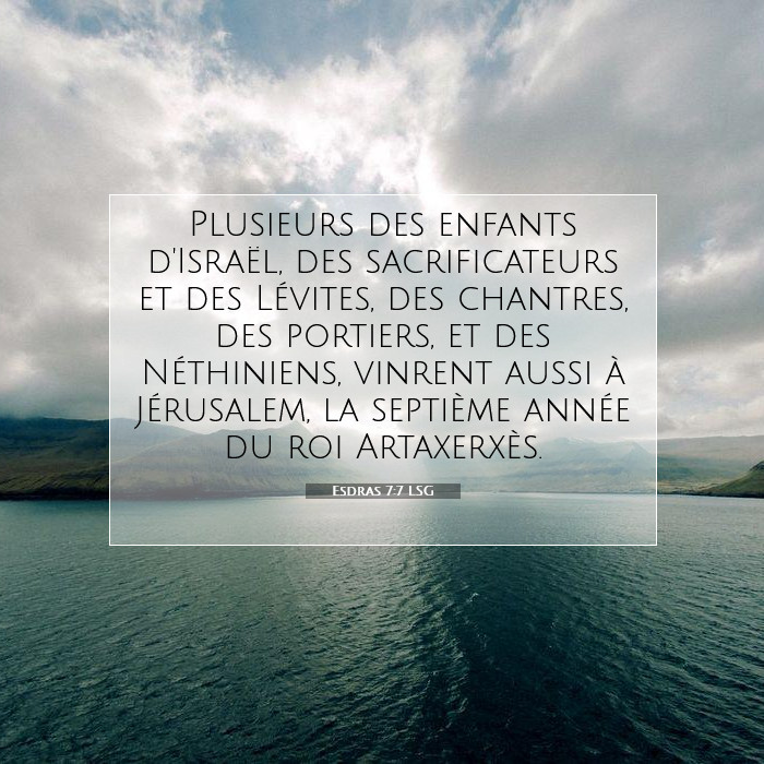Esdras 7 7 Signification Du Verset Biblique Plusieurs Des Enfants D 