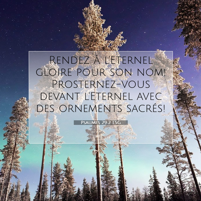 Psaumes 29:2