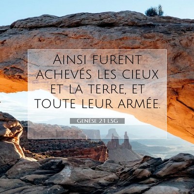 Genèse 2:1 LSG Image du verset biblique