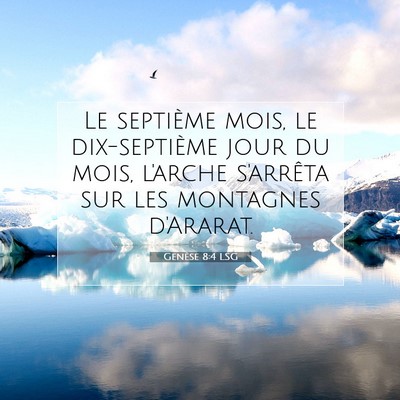 Genèse 8:4 LSG Image du verset biblique