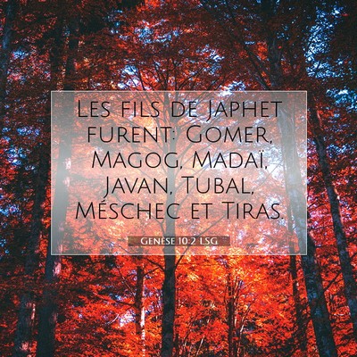 Genèse 10:2 LSG Image du verset biblique
