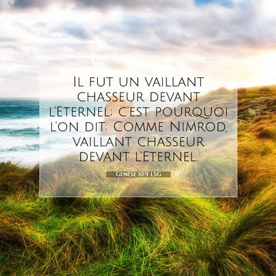 Genèse 10:9 LSG Image du verset biblique