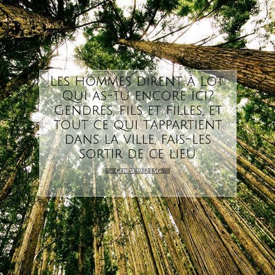 Genèse 19:12 LSG Image du verset biblique