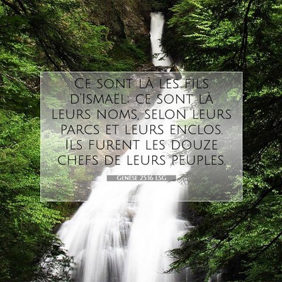 Genèse 25:16 LSG Image du verset biblique