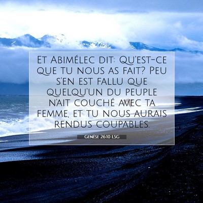 Genèse 26:10 LSG Image du verset biblique