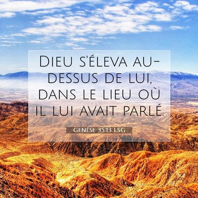 Genèse 35:13 LSG Image du verset biblique
