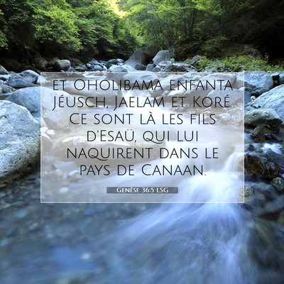 Genèse 36:5 LSG Image du verset biblique