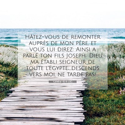 Genèse 45:9 LSG Image du verset biblique