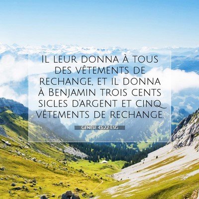 Genèse 45:22 LSG Image du verset biblique