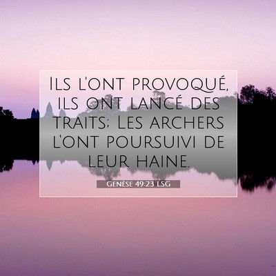 Genèse 49:23 LSG Image du verset biblique