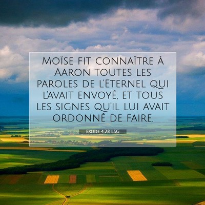 Exode 4:28 Verset biblique expliqué