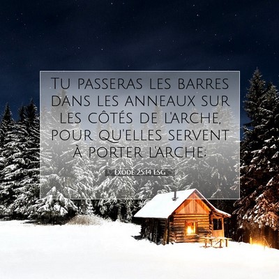 Exode 25:14 LSG Image du verset biblique