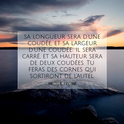 Exode 30:2 LSG Image du verset biblique