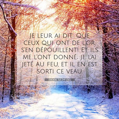 Exode 32:24 LSG Image du verset biblique