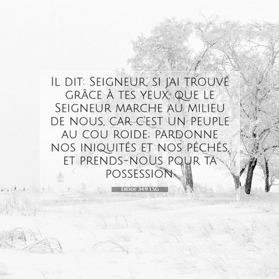Exode 34:9 LSG Image du verset biblique
