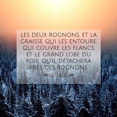 Lévitique 4:9 LSG Image du verset biblique