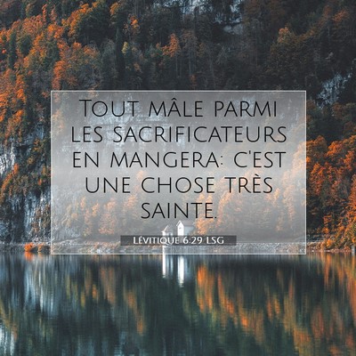 Lévitique 6:29 LSG Image du verset biblique