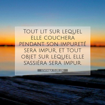 Lévitique 15:20 LSG Image du verset biblique