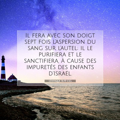 Lévitique 16:19 LSG Image du verset biblique