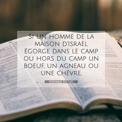 Lévitique 17:3 LSG Image du verset biblique