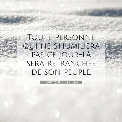 Lévitique 23:29 LSG Image du verset biblique