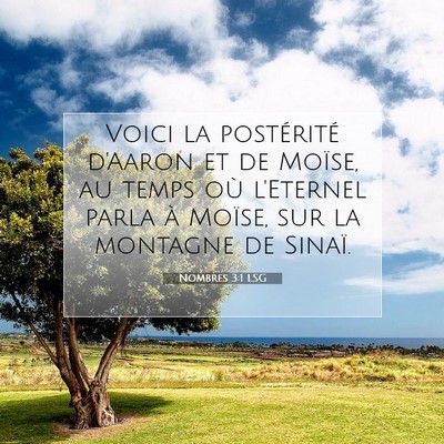 Nombres 3:1 Verset biblique expliqué