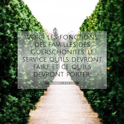 Nombres 4:24 Verset biblique expliqué