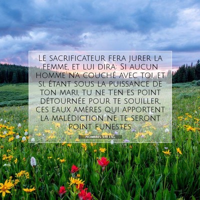 Nombres 5:19 LSG Image du verset biblique