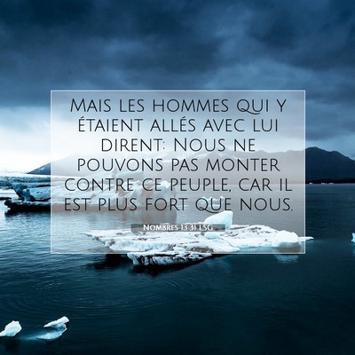 Nombres 13:31 LSG Image du verset biblique
