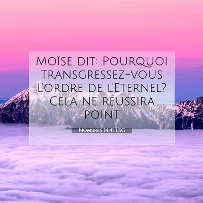 Nombres 14:41 LSG Image du verset biblique