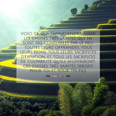 Nombres 18:9 LSG Image du verset biblique