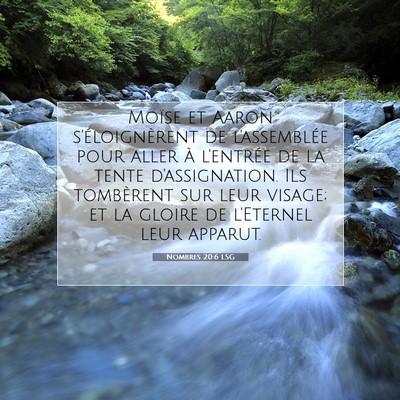Nombres 20:6 LSG Image du verset biblique