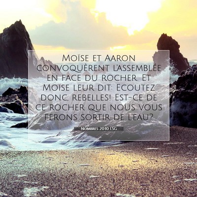 Nombres 20:10 LSG Image du verset biblique