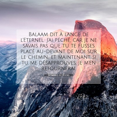 Nombres 22:34 LSG Image du verset biblique