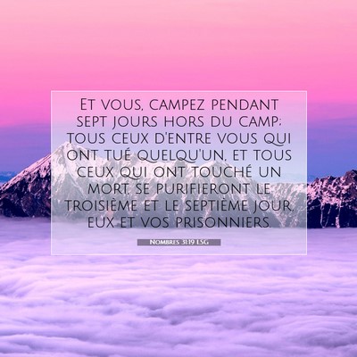 Nombres 31:19 LSG Image du verset biblique