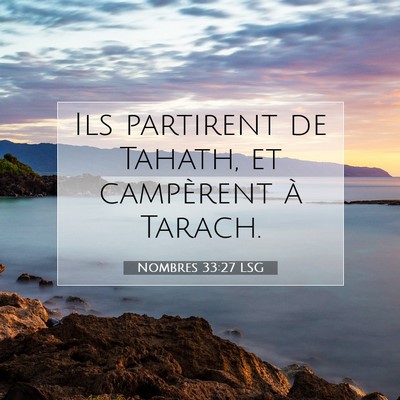 Nombres 33:27 Verset biblique expliqué
