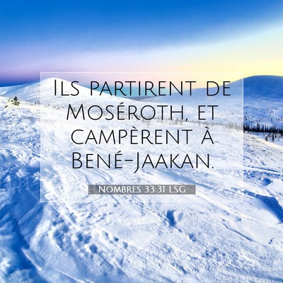Nombres 33:31 Verset biblique expliqué