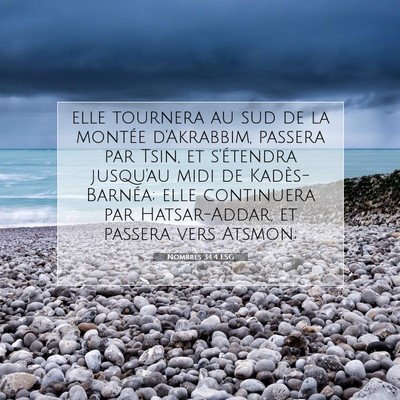 Nombres 34:4 LSG Image du verset biblique