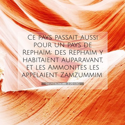 Deutéronome 2:20 LSG Image du verset biblique