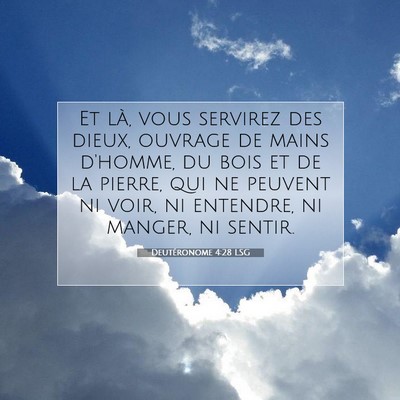 Deutéronome 4:28 LSG Image du verset biblique
