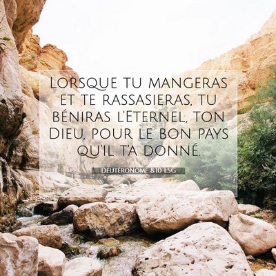 Deutéronome 8:10 LSG Image du verset biblique