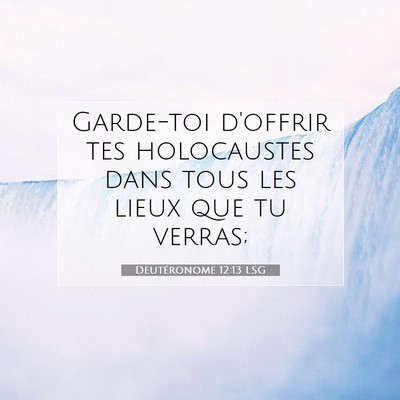 Deutéronome 12:13 LSG Image du verset biblique