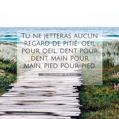 Deutéronome 19:21 LSG Image du verset biblique