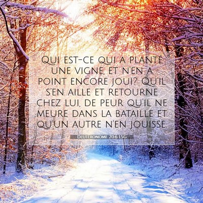 Deutéronome 20:6 LSG Image du verset biblique