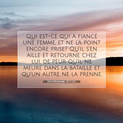 Deutéronome 20:7 LSG Image du verset biblique