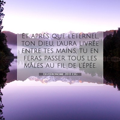 Deutéronome 20:13 LSG Image du verset biblique