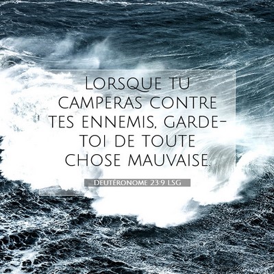 Deutéronome 23:9 LSG Image du verset biblique