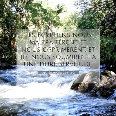 Deutéronome 26:6 LSG Image du verset biblique