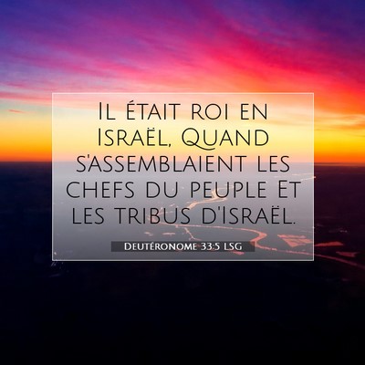 Deutéronome 33:5 LSG Image du verset biblique