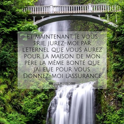 Josué 2:12 LSG Image du verset biblique